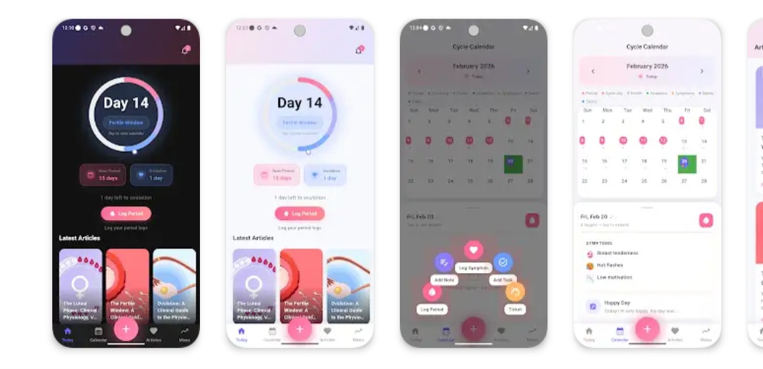 Smart period tracking with cycle insights & daily task planning.Oveli
